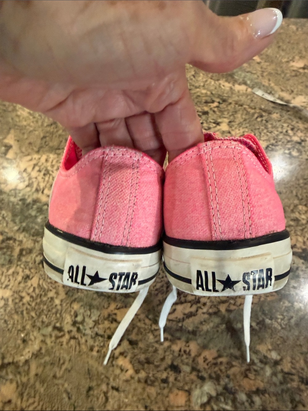 Converse Pink Low Top Canvas Sneakers - Picture 6 of 9